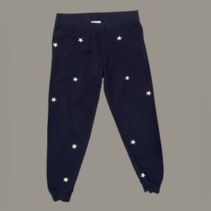 Leallo Dune Lounge Pants with Stars in Black‎ with White Stars size xs